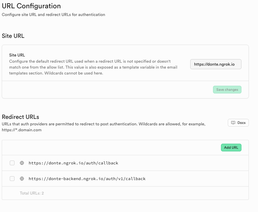 URL Configuration